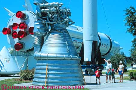 Stock Photo #9807: keywords -  center display displays equipment exhibit exhibits exploration explore families family florida garden hardware horz in kennedy museum museums outdoor outside rocket rockets space walking