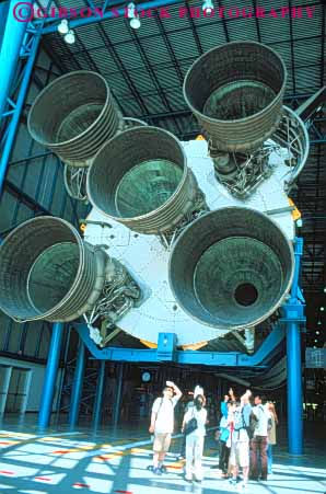Stock Photo #9821: keywords - apollosaturn center contract contrasting difference different display displays equipment exhibit exhibits exploration explore florida hardware kennedy museum museums near of outdoor outside people rocket rockets size space thruster v vert