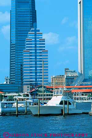 Stock Photo #12165: keywords - and architecture boat boating buildings design dock docks downtown florida high jacksonville johns marina marinas modern new office rise river st style urban vert