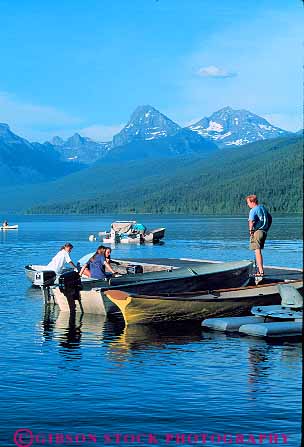 Stock Photo #12898: keywords -  apgar boat boating boats dock glacier lake lakes landscape landscapes mcdonald montana mountain mountains national nature park parks people public recreation rocky scenery scenic vert water wilderness