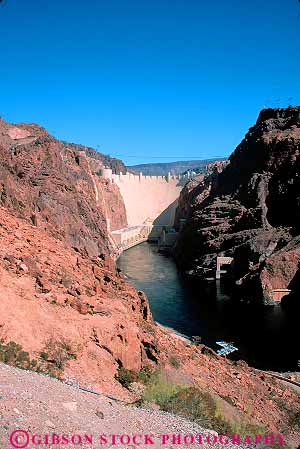 Stock Photo #11871: keywords -  canyon canyons cement colorado concrete dam dams hoover las near nevada river rivers vegas vert
