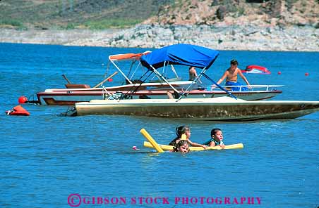 Stock Photo #12918: keywords -  and area boat boating child children colorado destination fresh horz kid kids lake lakes las mead national near nevada play playing recreation reservoir river rivers summer swimming travel vacation vegas water west western youth