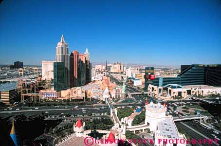 Stock Photo #7531: keywords -  america american architecture building buildings business casinos center cities city cityscape cityscapes downtown elevated horz hotel hotels las modern nevada new office resort skyline skylines strip travel urban usa vacation vegas view