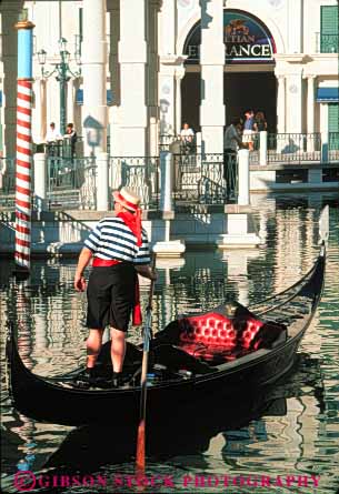 Stock Photo #8060: keywords -  boat casino casinos costume destination gondola hotel hotels las nevada resort resorts travel usa vacation vegas venetian vert water