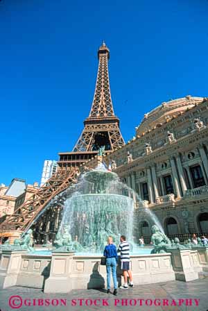 Stock Photo #8077: keywords -  architecture casino casinos destination eiffel fountain hotel hotels las nevada paris resort resorts tall tower travel usa vacation vegas vert water