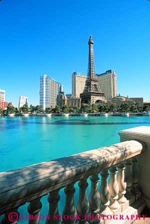 Stock Photo #8078: keywords -  architecture casino casinos destination eiffel hotel hotels las nevada paris pond resort resorts tall tower travel usa vacation vegas vert