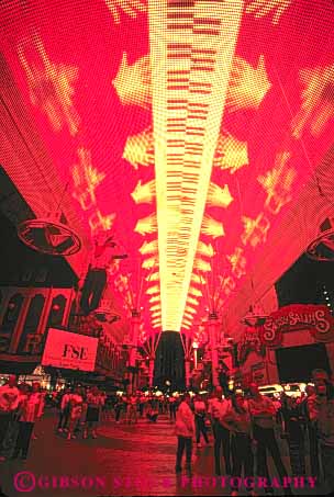 Stock Photo #8107: keywords -  atrium bright canopies canopy casinos ceiling color colorful dark destination dusk evening experience fremont hotels las lighting lights mall malls neon nevada night promenade resort resorts show street travel usa vacation vegas vert