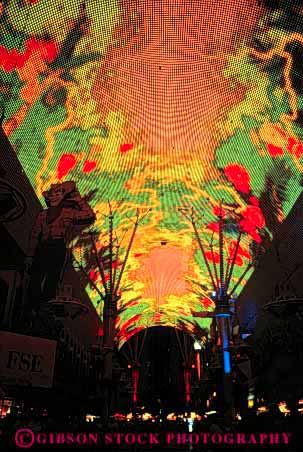 Stock Photo #8108: keywords -  atrium bright canopies canopy casinos ceiling color colorful dark destination dusk evening experience fremont hotels las lighting lights mall malls neon nevada night promenade resort resorts show street travel usa vacation vegas vert