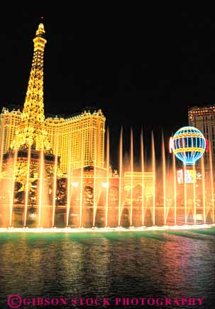 Stock Photo #8113: keywords -  bright casino casinos color colorful dark destination dusk eiffel evening hotel hotels las lighting lights neon nevada night paris resort resorts tower travel usa vacation vegas vert