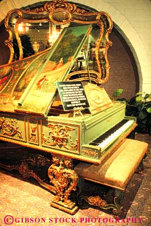 Stock Photo #8136: keywords - antique decorate decorated destination display instrument interior las liberace museum museums music musical nevada old piano pianos travel unique unusual usa vegas vert