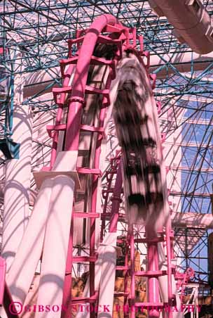 Stock Photo #8192: keywords - action activities activity blur blurred canyon casinos destination er fun game games grand hotels las loop metal motion move movement moving nevada people pink play recreation relax resort resorts ride rollercoast slam thrill tourist tourists travel traveler travelers usa vacation vegas vert