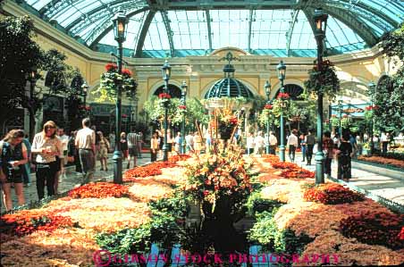 Stock Photo #8195: keywords -  bellagio botanic botanical casinos colorful conservatory destination flo flower fun garden gardens horz hotel hotels indoor interior las nevada people plant plants recreation relax resort resorts skylight skylights tourist tourists travel traveler travelers usa vacation vegas wers