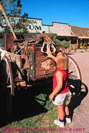 Stock Photo #8216: keywords -  activities activity attraction cowboy destination ghost girl historic history las nevada old released tourist town travel usa vacation vegas vert wagon west western