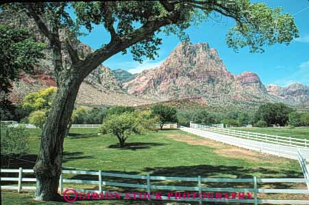 Stock Photo #8225: keywords -  attraction destination historic history horz landscape las mountain nevada ranch scenery scenic spring tourist travel usa vacation vegas west western