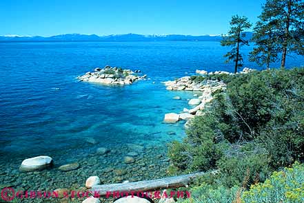 Stock Photo #12937: keywords -  alpine blue boulder boulders clean clear environment fresh granite horz lake lakes landscape mountain mountains natural nature nevada park parks pristine public resort resorts rock rocks scenery scenic shoreline sierra sierras state tahoe water wild wilderness