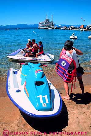 Stock Photo #12938: keywords -  alpine boat boating cove families family fresh fun jumper lake lakes leisure machine material mountain mountains nevada people play playing recreation rent rentals rents resort resorts sierra sierras summer synthetic tahoe vacation vert water wave wavejumper zephyer