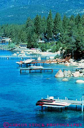Stock Photo #12950: keywords -  alpine boat dock docks fresh incline lake lakes mountain mountains nevada resort resorts shore shoreline sierra sierras tahoe vert village water