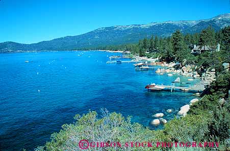 Stock Photo #12951: keywords -  alpine boat dock docks fresh horz incline lake lakes landscape mountain mountains nevada resort resorts scenery scenic shore shoreline sierra sierras tahoe village water