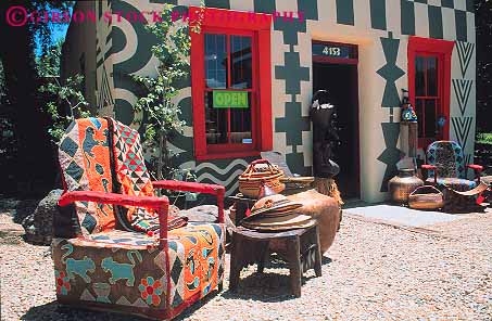 Stock Photo #12963: keywords -  art artistic building business colorful creative decor decorate decorated decoration decorations different exterior front horz import mexico mountains new outside pattern rocky saho store stores taos unusual west western