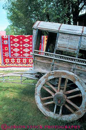 Stock Photo #12974: keywords -  and antique cart carts design historic mexico mountains new old rocky rug style taos vert wagon wagons west western wheel wood wooden