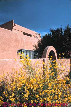 Stock Photo #8948: keywords -  architecture building buildings destination fe home homes house houses mexico mountain mountains new pueblo rocky sante southwest stucco style travel vert west western