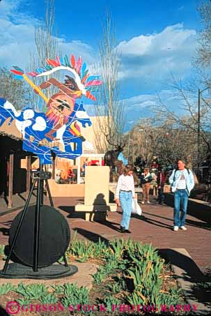 Stock Photo #8953: keywords - couple couples destination fe mexico mountain mountains new people plaza plazas rocky sante shoppers shopping southwest springer stroll strolling tourist tourists travel traveler travelers vert walk walking west western
