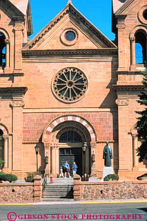 Stock Photo #8961: keywords -  architecture assisi bilateral bilaterally building buildings cathedral cathedrals church churches destination fe francis mexico mountain mountains new of rocky sante southwest st symmetrical symmetry travel vert west western