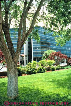 Stock Photo #11098: keywords -  albuquerque business cities city civic district downtown grass green lawn mexico new park parks plaza plazas public southwest urban vert west