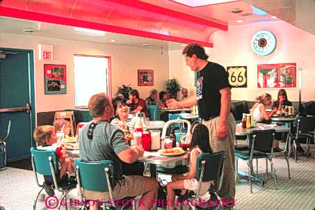 Stock Photo #11110: keywords - albuquerque children dine diner dining eat eating families family horz mexico new parents restaurant route southwest together urban west