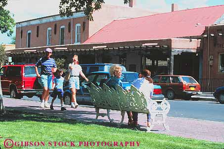 Stock Photo #11124: keywords -  albuquerque cool family green horz in mexico new old open park parks people plaza plazas public relax relaxing southwest space summer town urban walking walks west