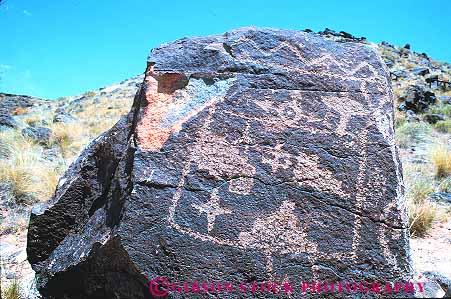 Stock Photo #11131: keywords -  albuquerque america american art etch etching heritage historic horz indian inscription inscriptions mexico monument monuments national native new old petroglyph petroglyphs prehistoric representation rock site symbol symbolize symbols