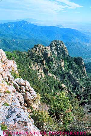 Stock Photo #17793: keywords -  albuquerque crest environment forest habitat land lands landscape mexico mountain mountains national nature new public region rock rocks rocky rough rugged sandia scenery scenic steep vert