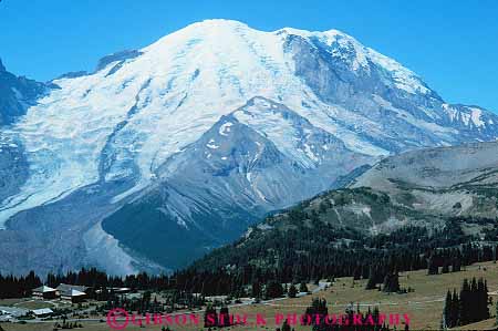 Stock Photo #12986: keywords -  cascade cascades center climate cold environment glaciated glaciation glacier glaciers habitat horz ice landscape mount mountains mt mt. national natural northwest park parks preserve preserved preserves protected public rainer scenery scenic steep sunrise volcanic volcano volcanoes washington wild wilderness