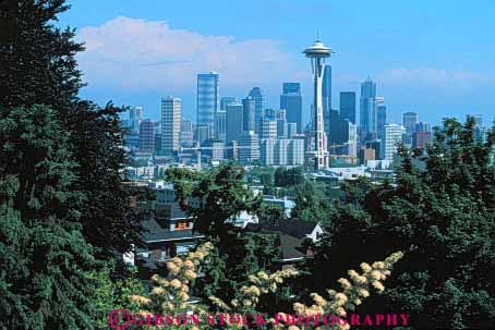 Stock Photo #7542: keywords -  america american architecture building buildings business center cities city cityscape cityscapes downtown horz modern new office seattle skyline skylines urban usa washington west