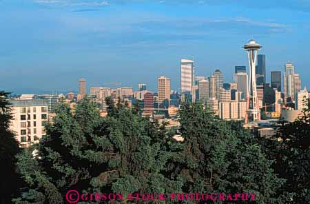 Stock Photo #7543: keywords -  america american architecture building buildings business center cities city cityscape cityscapes downtown horz modern new office seattle skyline skylines urban usa washington west