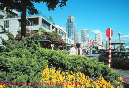 Stock Photo #10287: keywords - cities city downtown horz intersection intersections market markets northwest pike pikes seattle street streets urban washington