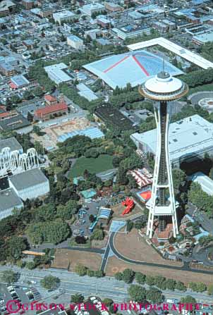 Stock Photo #10344: keywords -  aerial aerials area cities city cityscape cityscapes downward elevated metropolitan needle northwest seattle space urban urbanization urbanized vert view washington