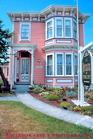 Stock Photo #18445: keywords - & and architecture b bed breakfast buiding buildings coupeville cove design guest historic home hotel house in inn inns island northwest old penn pink region rivers state style vert victorian vintage washington whidbey