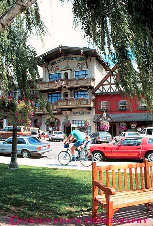 Stock Photo #12988: keywords - architecture atmosphere attraction bavarian design destination german leavenworth motif store stores style theme tourist town towns travel vert washington