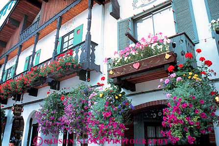 Stock Photo #12991: keywords - architecture atmosphere attraction bavarian building decorate decorates decorating decoration design destination flower flowers german horz leavenworth motif store stores style theme tourist town towns travel washington