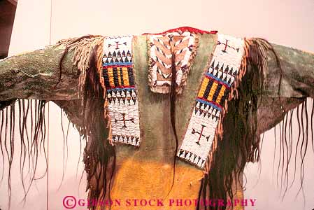 Stock Photo #18652: keywords -  american animal artifact artifacts beaded beads bill buffalo center clothing cody cultural display displays exhibit exhibits heritage hide historical history horz indian jacket leather museum museums native west western wyoming