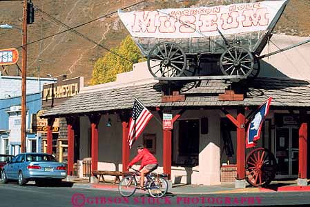 Stock Photo #13014: keywords -  alpine coach covered destination hole horz jackson mountain mountains museum museums outdoor outside prairie rocky schooner stage summer tetons tourist town towns travel wagon west western wyoming