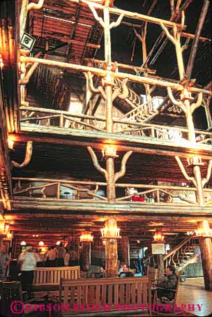 Stock Photo #10964: keywords -  architecture beam construction craft crafted craftsmanship design faithful hotel hotels inn inns interior landmark landmarks lodge lodges national old park parks pattern post preserve public reserve rough style timber tradition traditional tree trunk usa vert whole wood wooden woodwork wyoming yellowstone