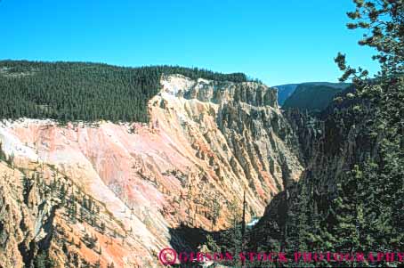 Stock Photo #10974: keywords -  canyon canyons erode erodes eroding erosion form formation geologic geological geology grand horz landscape national natural nature of park parks preserve public reserve river rivers scenery scenic steep usa wyoming yellowstone