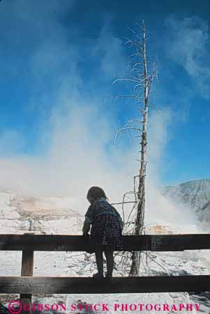 Stock Photo #10990: keywords - calcium carbonate child deposit depositing deposition deposits earth formation geologic geological geology geothermal girl heat heated hot mammoth national natural nature park parks public railing science silhouette spring springs terrace terraces thermal travertine usa vert water white wyoming yellowstone