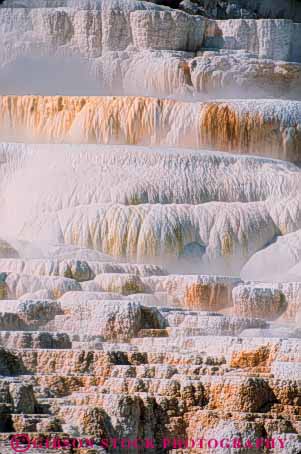 Stock Photo #10992: keywords -  calcium carbonate deposit depositing deposition deposits earth formation geologic geological geology geothermal heat heated hot mammoth national natural nature park parks public science spring springs terrace terraces thermal travertine usa vert water white wyoming yellowstone