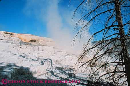 Stock Photo #10996: keywords - calcium carbonate deposit depositing deposition deposits earth formation geologic geological geology geothermal heat heated horz hot mammoth national natural nature park parks public science spring springs terrace terraces thermal travertine usa water white wyoming yellowstone