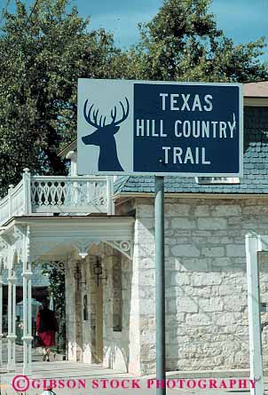 Stock Photo #13037: keywords -  animal country deer destination driving fredericksburg highway highways hill historic information informational route routes rural scenic sign signs symbol symbolic symbolize symbols texas tourist trail trails travel vert