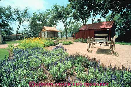 Stock Photo #13039: keywords - building country destination fredericksburg garden gardens hill historic horz in park parks restoration restore restored salvia texas tourist travel