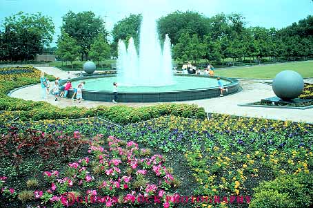 Stock Photo #11837: keywords -  activity around botanical center child children dallas fountain fountains garden gardens group horz in kid kids of outdoor outside park parks people person public recreation small texas water youth